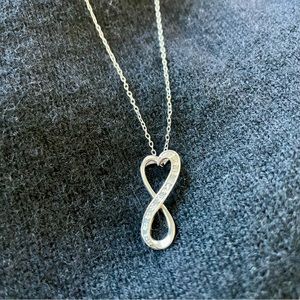 Infinity Heart Silver Necklace